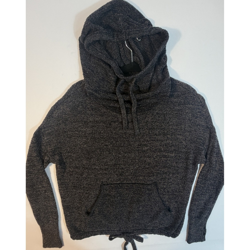 Barefoot Dreams CozyChic Lite Pebble Beach Pullover Hoodie Women's M Charcoal